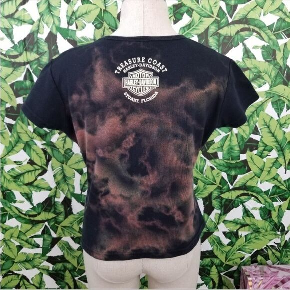 Vintage Harley Davidson Crop Graphic Tee 481 - Picture 2 of 2